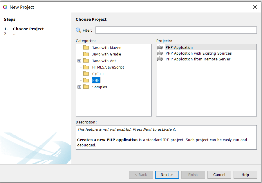 Install NetBeans 12 for PHP On Windows 10 - Create Project Install NetBeans 12 for PHP On Windows 10 - Create Project