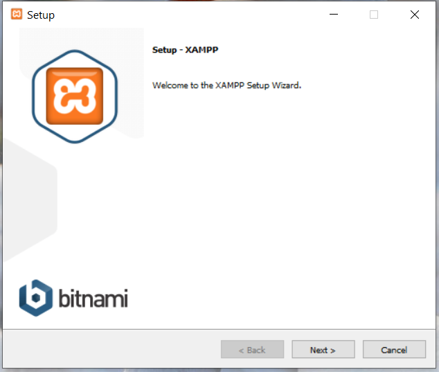 Install XAMPP on Windows 10 - Welcome Screen