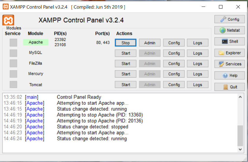 Upgrade PHP to PHP 8 in XAMPP On Windows 10 - Apache Restarted