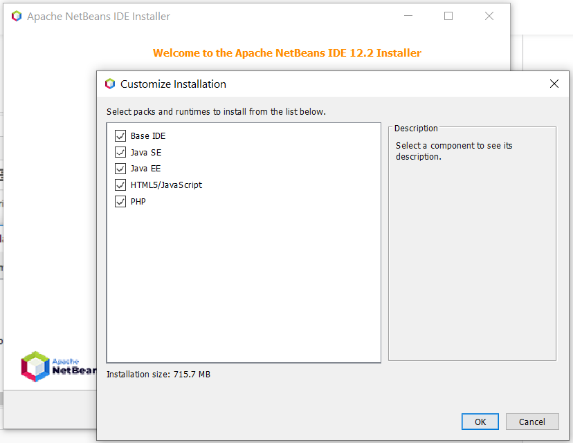 Install NetBeans 12 for PHP On Windows 10 - Installation Components