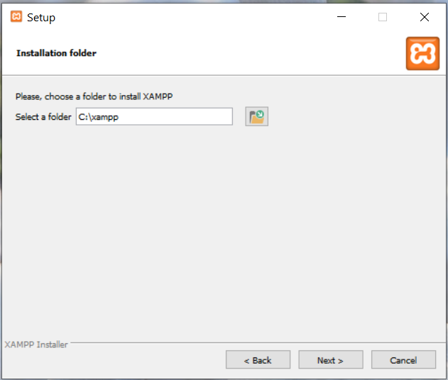 Install XAMPP With PHP 8 on Windows 10 - Installation Path