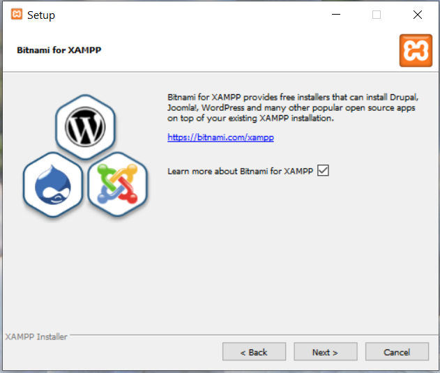 Install XAMPP With PHP 8 on Windows 10 - Bitnami Options