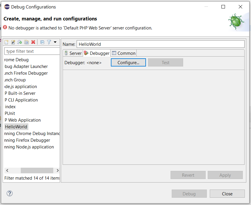 Remote Debug PHP on Windows using Eclipse - Debug Configuration Remote Debug PHP on Windows using Eclipse - Debug Configuration