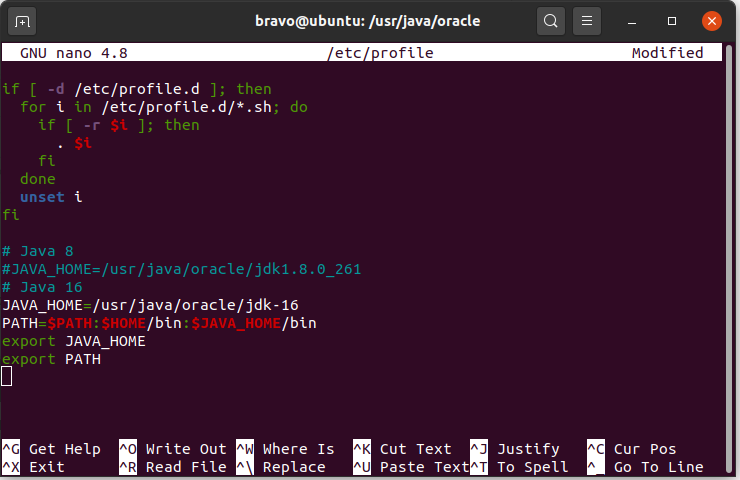 Install Java 16 On Ubuntu 20.04 LTS - Environment Path