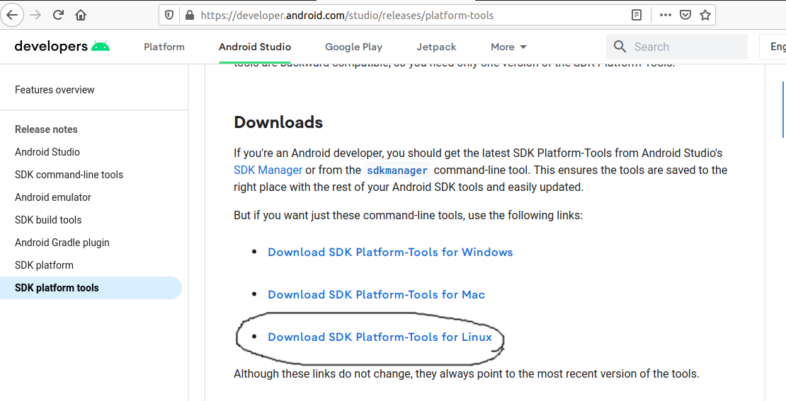 Install Android SDK Tools On Ubuntu 20.04 - Platform Tools Downloads Install Android SDK Tools On Ubuntu 20.04 - Platform Tools Downloads