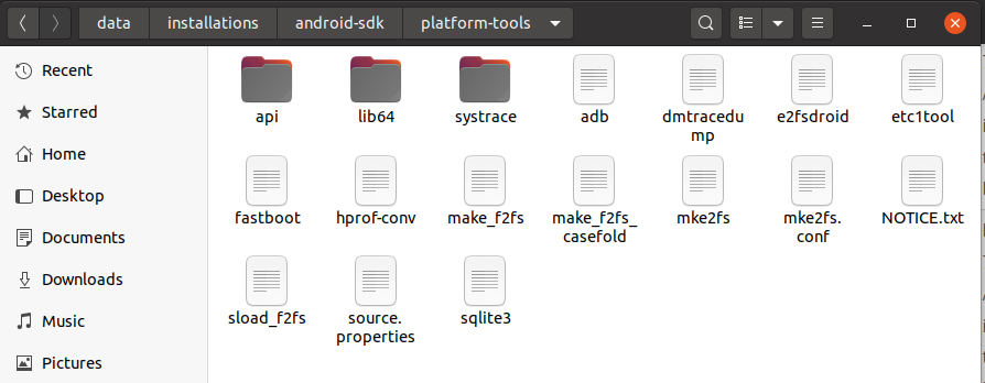 Install Android SDK Tools On Ubuntu 20.04 - Platform Tools