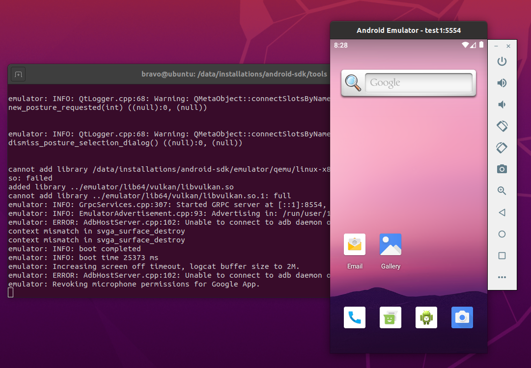 Install Android SDK Tools On Ubuntu 20.04 - AVD