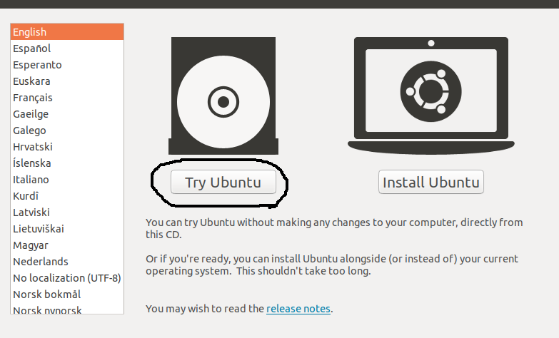 Fix Windows MBR Using Live Ubuntu - Run Options
