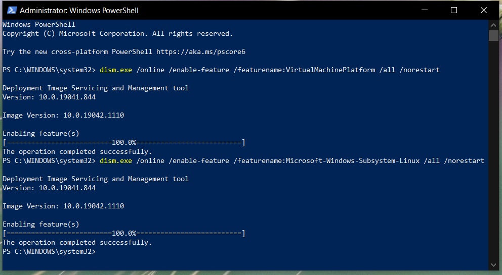 Install Windows Subsystem For Linux WSL 2 on Windows 10 - Enable Virtual Machine Feature Install Windows Subsystem For Linux WSL 2 on Windows 10 - Enable Virtual Machine Feature