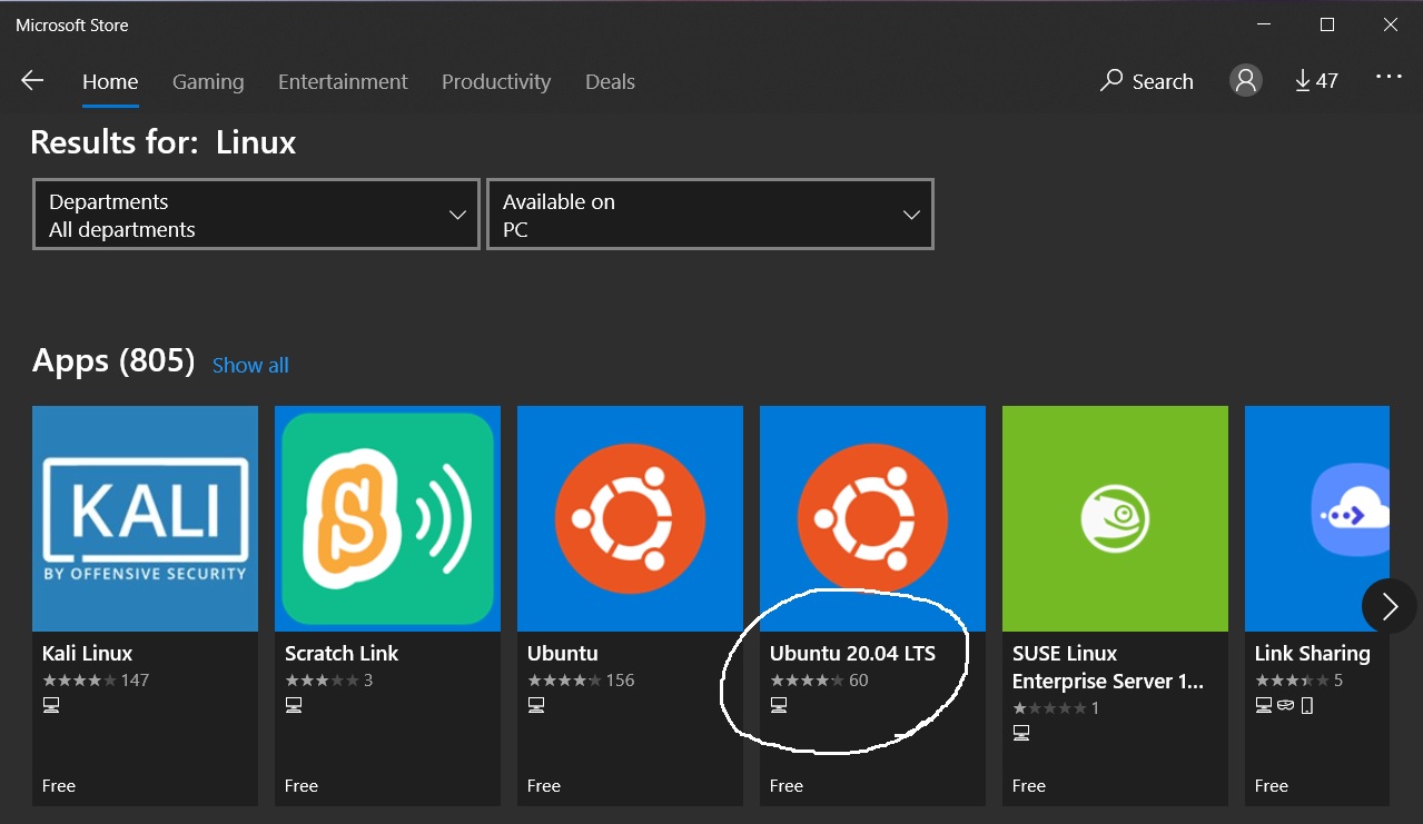 Install Windows Subsystem For Linux WSL 2 on Windows 10 - Download Ubuntu 20.04 LTS Install Windows Subsystem For Linux WSL 2 on Windows 10 - Download Ubuntu 20.04 LTS