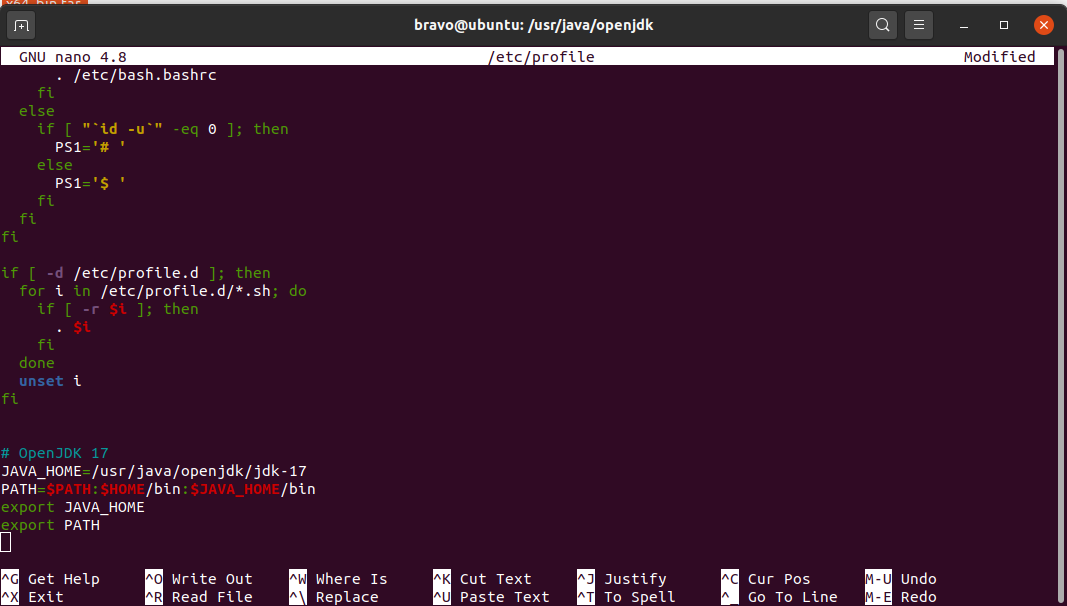 Install OpenJDK 17 or JDK 17 on Ubuntu 20.04 LTS - System Path