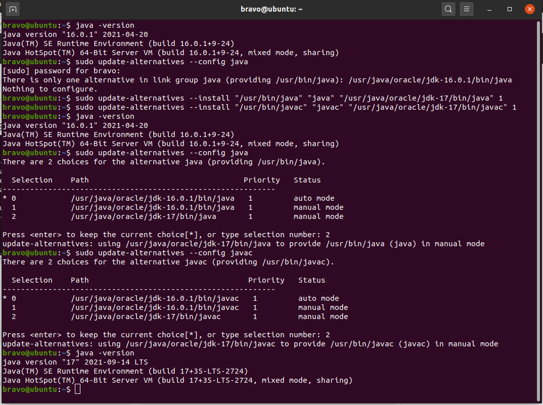 Install Java 17 or JDK 17 on Ubuntu 20.04 LTS - Configure Java