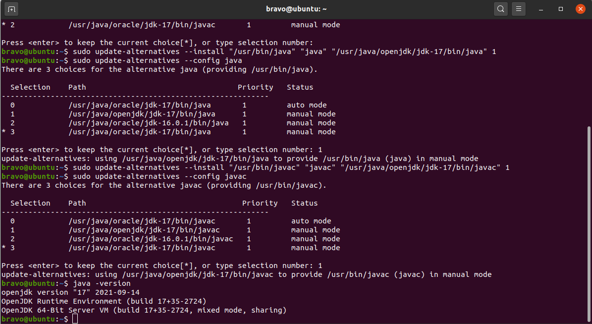Install OpenJDK 17 or JDK 17 on Ubuntu 20.04 LTS - Configure Java