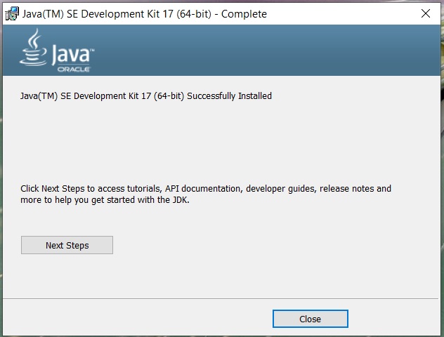Install Java 17 or JDK 17 on Windows 10 - Installation Success