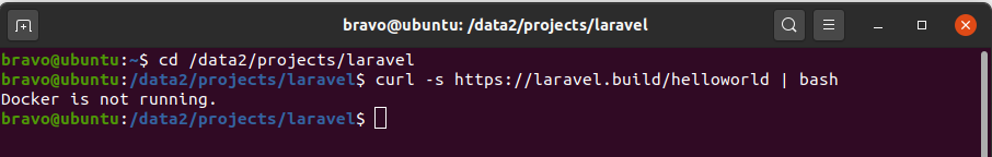 Install Laravel On Ubuntu Using Docker Engine and Laravel Sail - Create Project