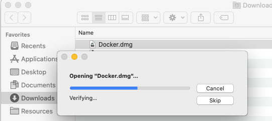 Install Docker Desktop on macOS - Open Image Progress