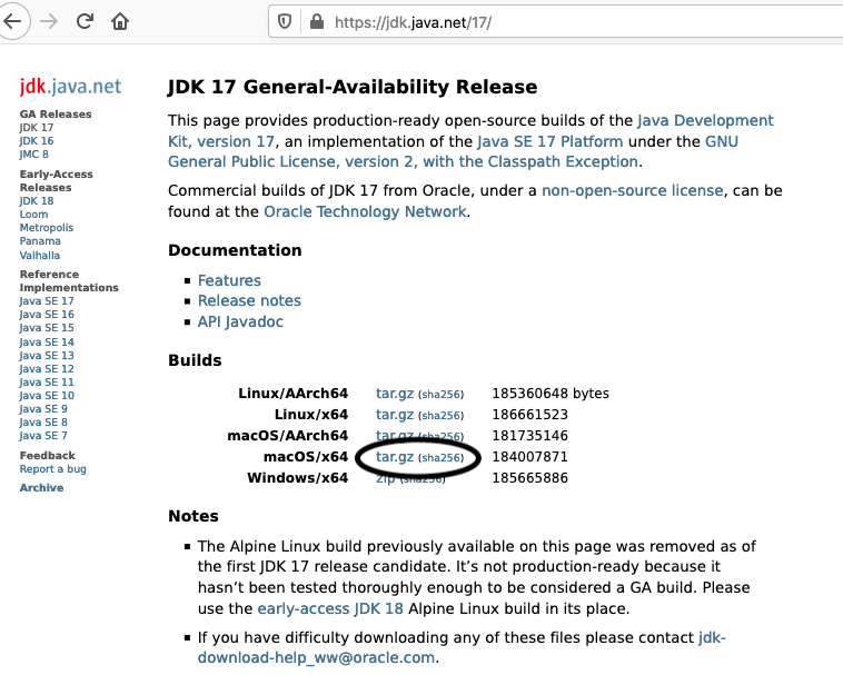 Install OpenJDK 17 or JDK 17 on macOS - Download Options