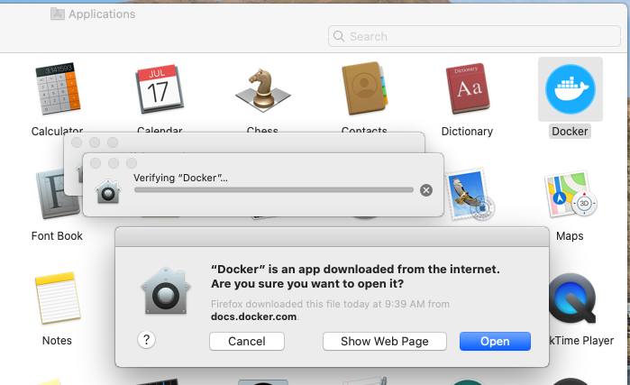Install Docker Desktop on macOS - Application Permission