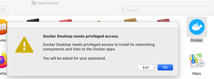 Install Docker Desktop on macOS - Application Access
