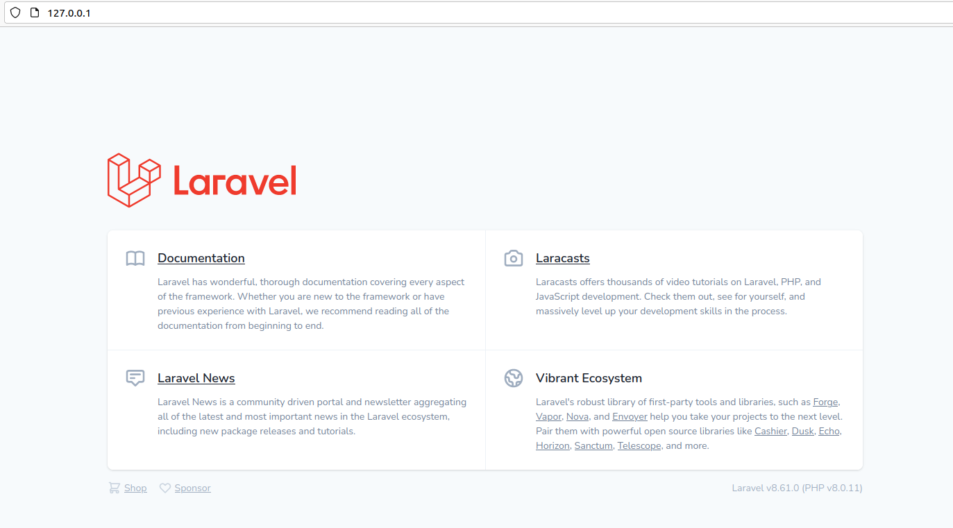 Install Laravel On Ubuntu Using Docker Engine and Laravel Sail - Welcome Page Install Laravel On Ubuntu Using Docker Engine and Laravel Sail - Welcome Page