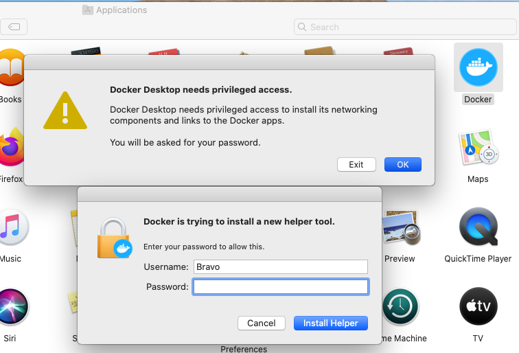 Install Docker Desktop on macOS - Application Access