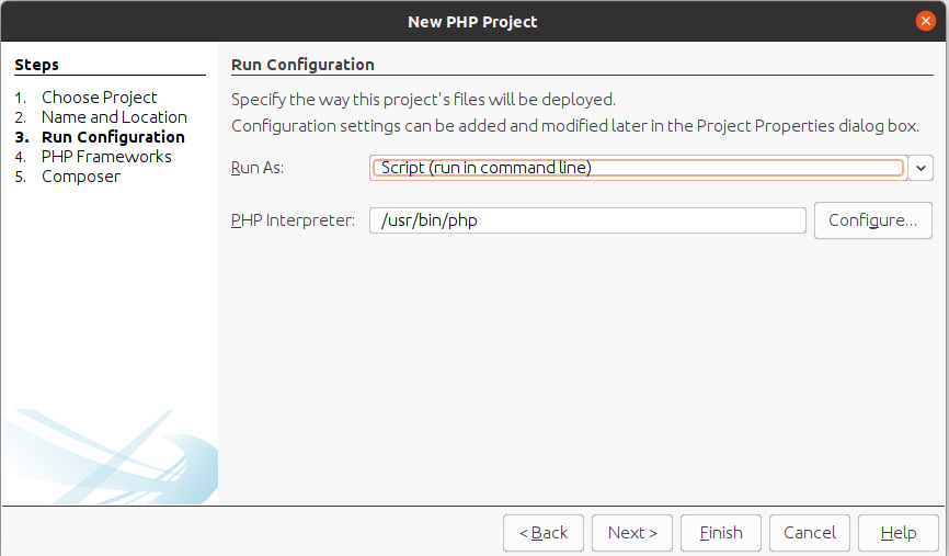 Install NetBeans 12 for PHP On Ubuntu 20.04 - Run Configuration Install NetBeans 12 for PHP On Ubuntu 20.04 - Run Configuration