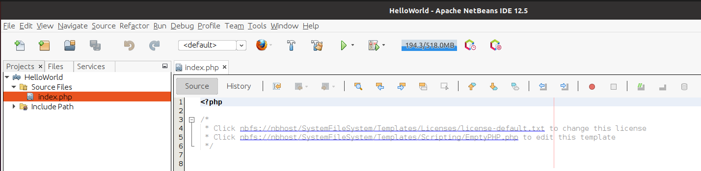 Install NetBeans 12 for PHP On Ubuntu 20.04 - Index