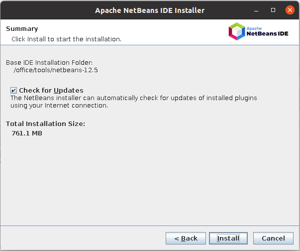 Install NetBeans 12 for PHP On Ubuntu 20.04 - Installation Summary