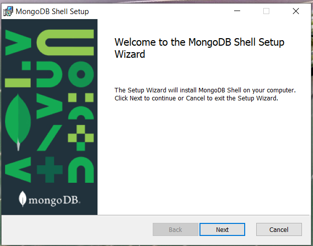 Install MongoDB 5, Compass, Shell on Windows 10 - MongoDB Shell Welcome Screen