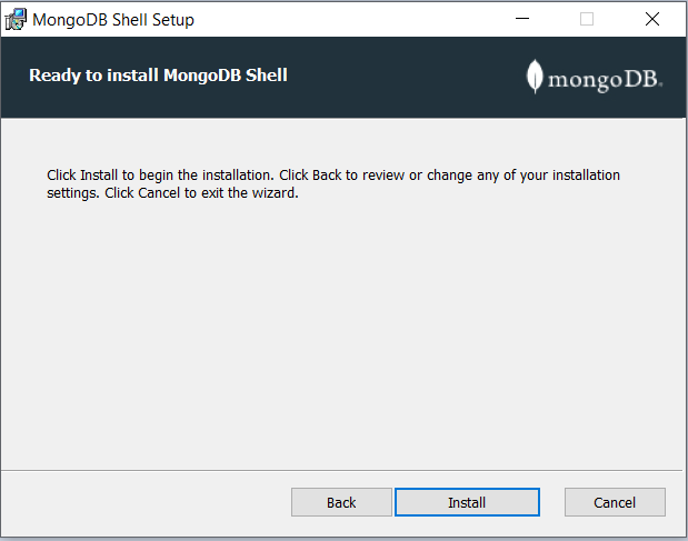 Install MongoDB 5, Compass, Shell on Windows 10 - MongoDB Shell Confirm Installation