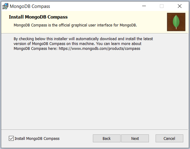 Install MongoDB 5, Compass, Shell on Windows 10 - Compass