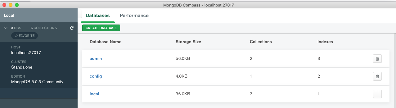 Install MongoDB, Compass, Shell on macOS Catalina - MongoDB Compass - Default