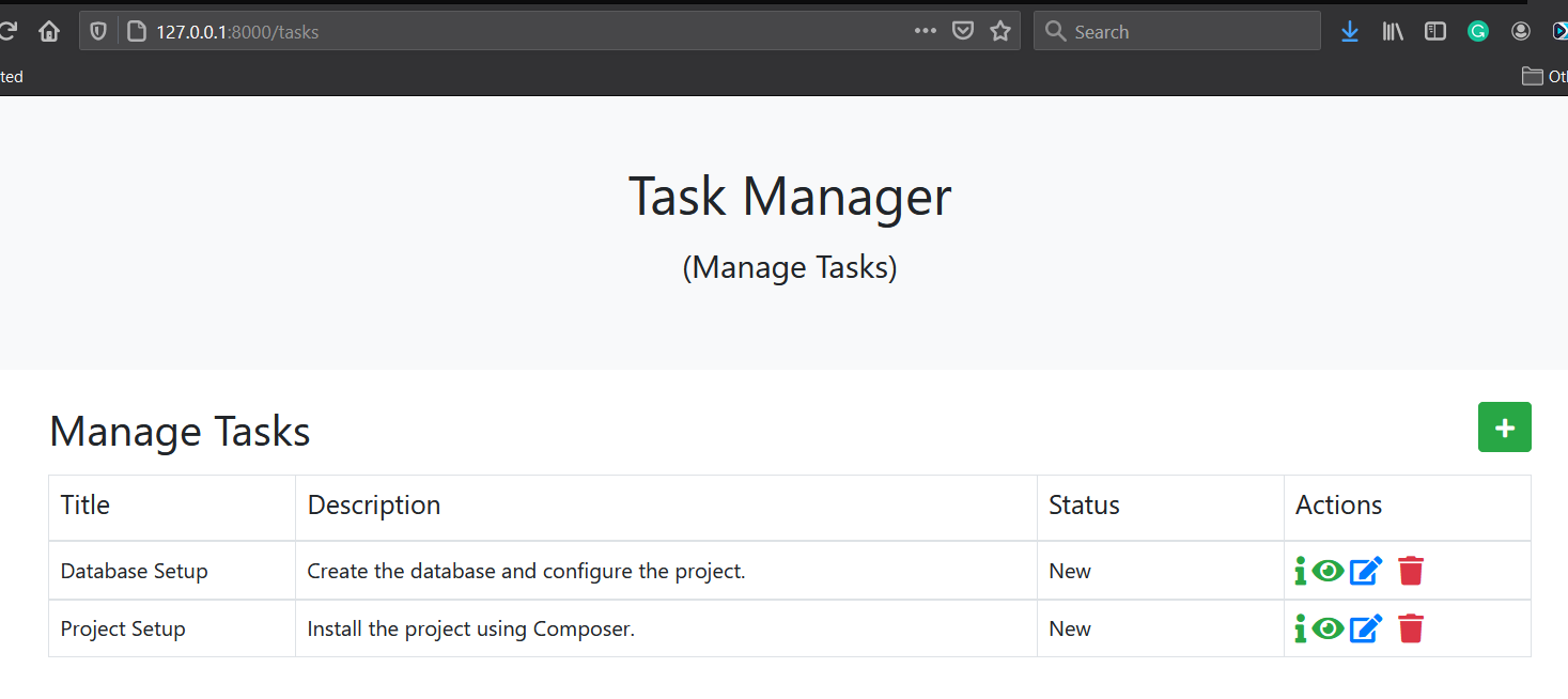 MVC CRUD Demo in Laravel Using MongoDB - Tasks MVC CRUD Demo in Laravel Using MongoDB - Tasks