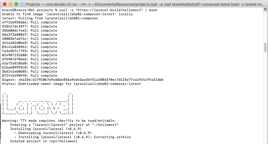 Laravel Sail using Docker Desktop on Mac - Install Laravel Sail using Docker Desktop on Mac - Install