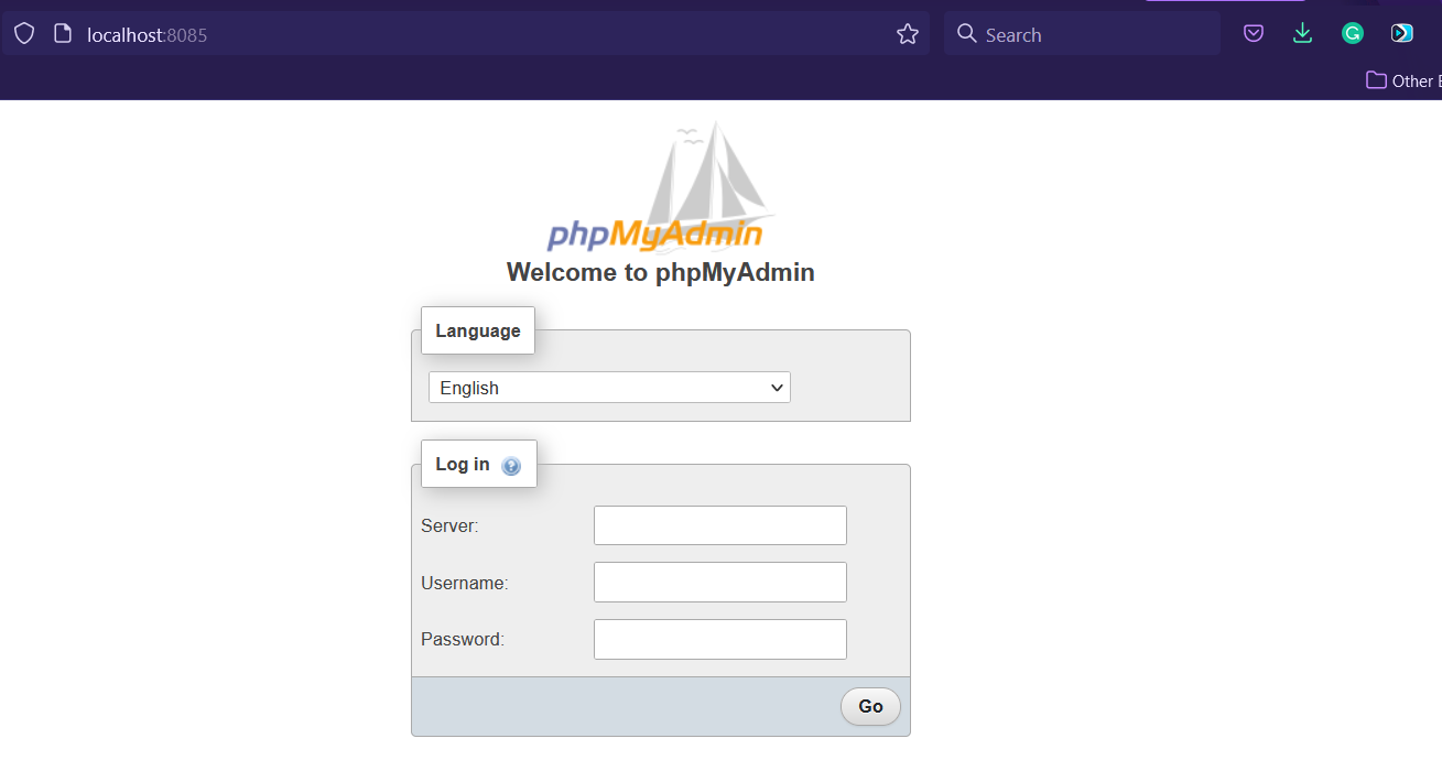 Containerize MySQL and phpMyAdmin using Docker - phpMyAdmin