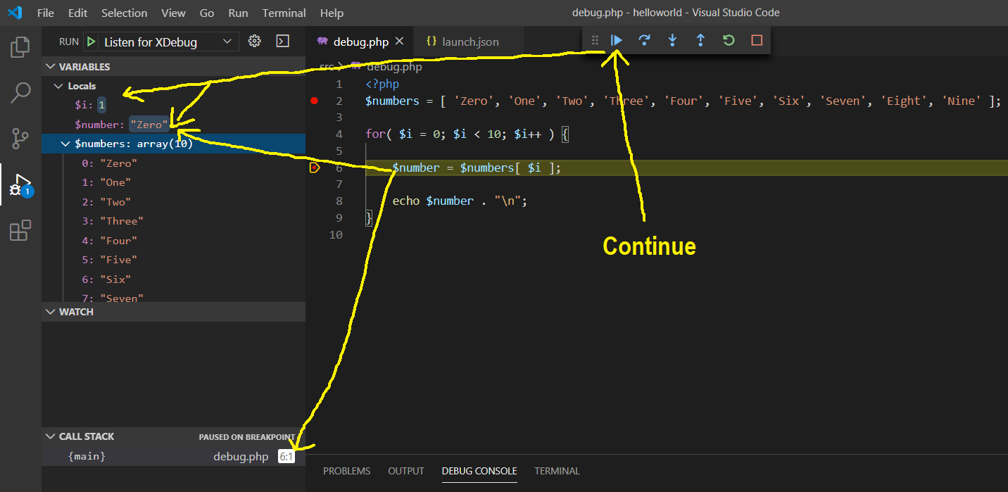 Debug PHP using Xdebug and Visual Studio Code - Docker Container - Continue Debug PHP using Xdebug and Visual Studio Code - Docker Container - Continue