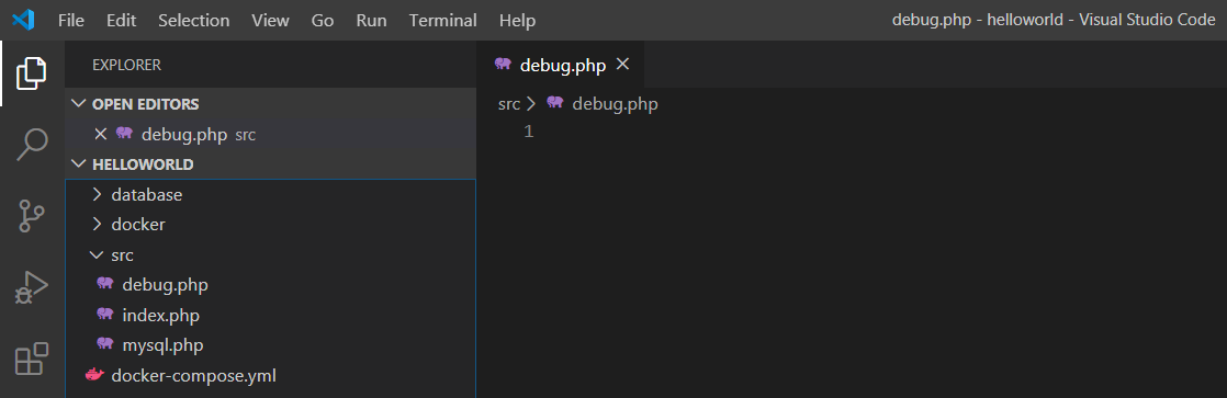 Debug PHP using Xdebug and Visual Studio Code - Docker Container - Debug Script