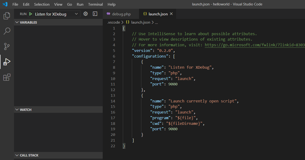 Debug PHP using Xdebug and Visual Studio Code - Docker Container - Launch JSON