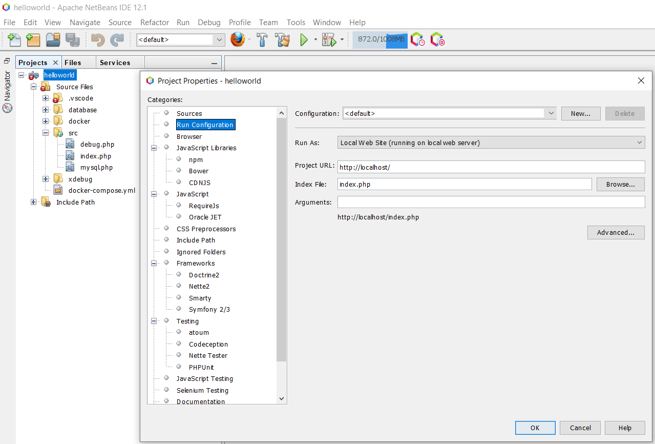 Debug PHP using Xdebug and NetBeans - Docker Container - Configure Project - Run Configurations Debug PHP using Xdebug and NetBeans - Docker Container - Configure Project - Run Configurations
