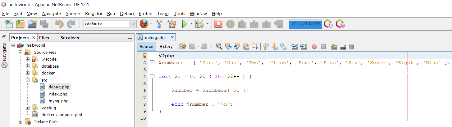 Debug PHP using Xdebug and NetBeans - Docker Container - PHP Script