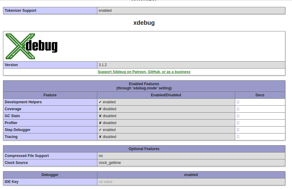 Debug PHP using Xdebug and NetBeans - Docker Container - Ubuntu - Verify Xdebug