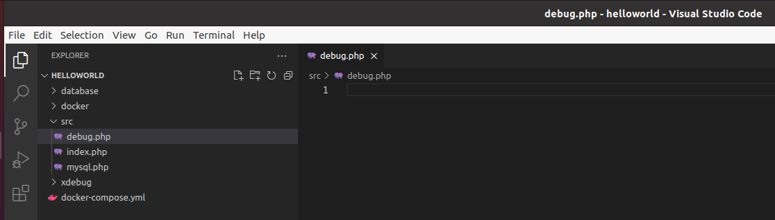 Debug PHP using Xdebug and Visual Studio Code - Docker Container - Ubuntu - Debug Script