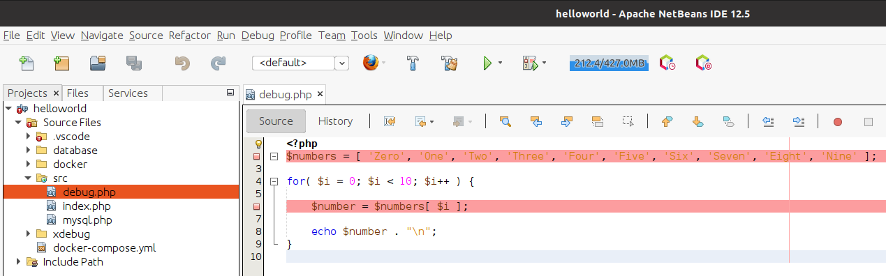 Debug PHP using Xdebug and NetBeans - Docker Container - Ubuntu - Breakpoints Debug PHP using Xdebug and NetBeans - Docker Container - Ubuntu - Breakpoints