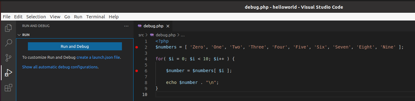 Debug PHP using Xdebug and Visual Studio Code - Docker Container - Ubuntu - Configure VS Code