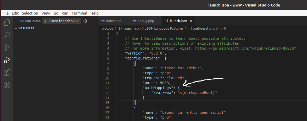 Debug PHP using Xdebug and Visual Studio Code on Ubuntu - VS Code - Launch JSON Debug PHP using Xdebug and Visual Studio Code on Ubuntu - VS Code - Launch JSON