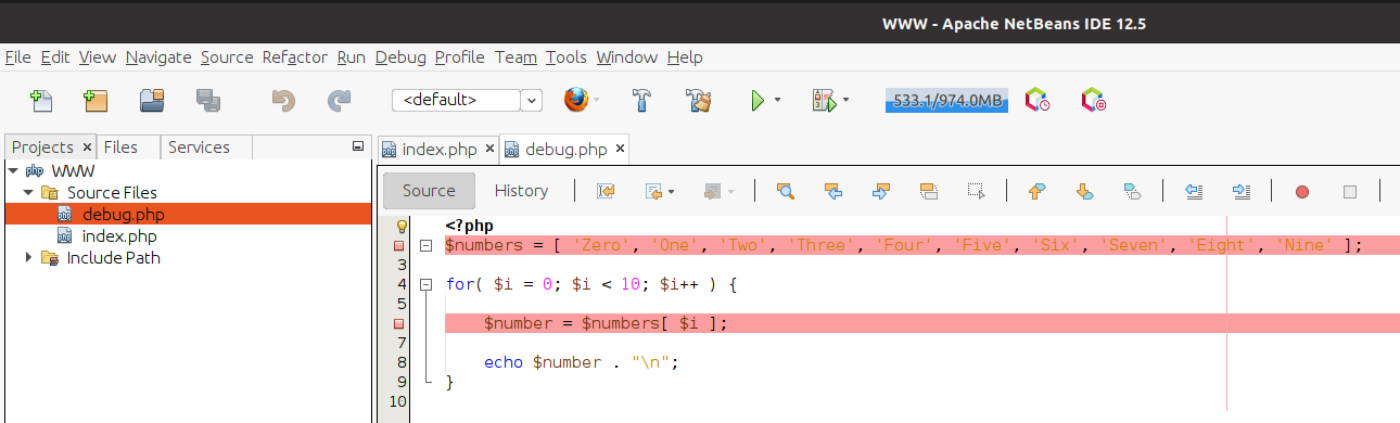 Debug PHP using Xdebug and NetBeans on Ubuntu - Breakpoints Debug PHP using Xdebug and NetBeans on Ubuntu - Breakpoints