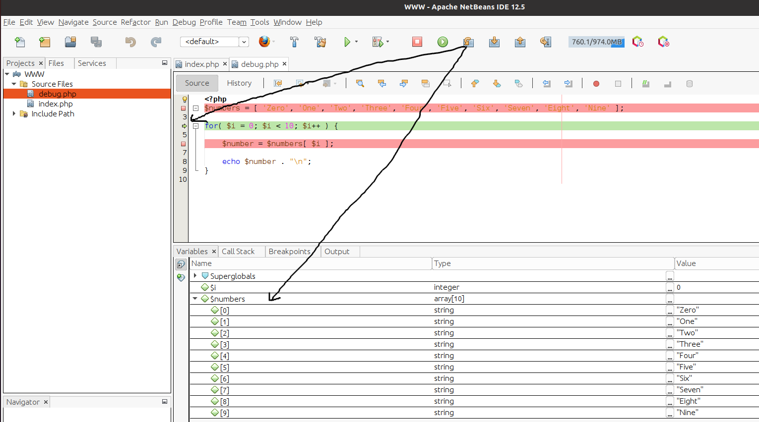 Debug PHP using Xdebug and NetBeans on Ubuntu - Step Over Debug PHP using Xdebug and NetBeans on Ubuntu - Step Over