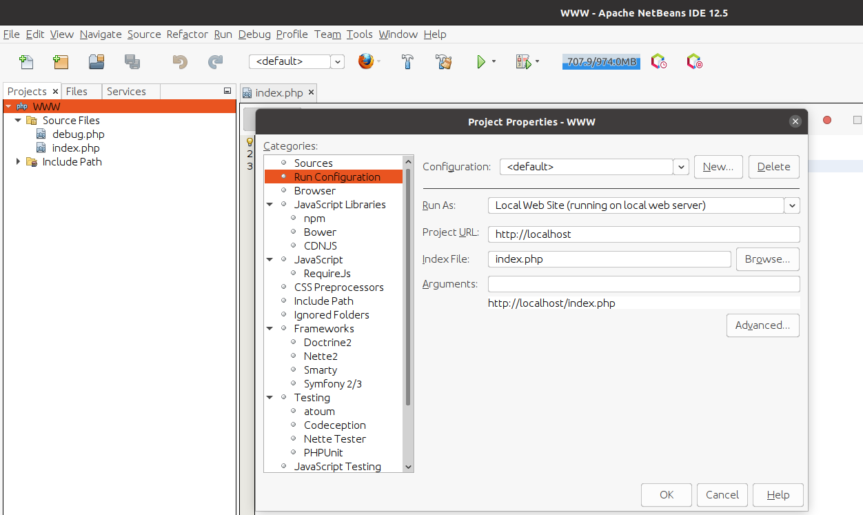 Debug PHP using Xdebug and NetBeans on Ubuntu - Configure Project Debug PHP using Xdebug and NetBeans on Ubuntu - Configure Project