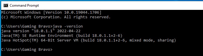 Install Java 18 On Windows 10 - Verify Installation