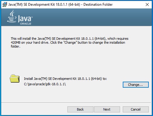 Install Java 18 On Windows 10 - Installation Path